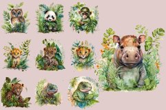 Jungle Animals | Watercolour Clipart PNG Product Image 3