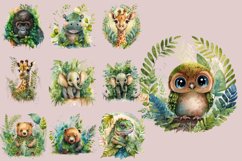 Jungle Animals | Watercolour Clipart PNG Product Image 4