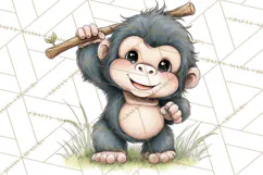 Jungle Friends, Safari Animals, Tropical Clipart Png Product Image 5