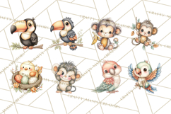 Jungle Friends, Safari Animals, Tropical Clipart Png Product Image 4