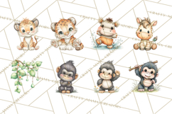 Jungle Friends, Safari Animals, Tropical Clipart Png Product Image 3