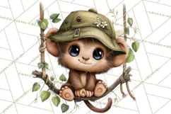 Jungle Friends, Safari Animals, Tropical Clipart Png Product Image 2