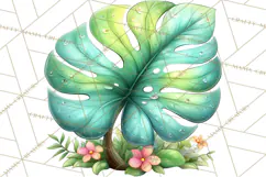 Tropical Jungle Clipart PNG, Wild Animals Nature Elements Product Image 3