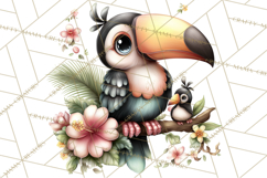 Tropical Jungle Clipart PNG, Wild Animals Nature Elements Product Image 5