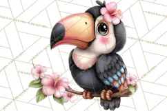 Tropical Jungle Clipart PNG, Wild Animals Nature Elements Product Image 2