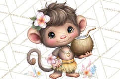 Tropical Jungle Clipart PNG, Wild Animals Nature Elements Product Image 3