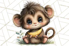 Tropical Jungle Clipart PNG, Wild Animals Nature Elements Product Image 5