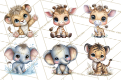 Tropical Jungle Clipart PNG, Wild Animals Nature Elements Product Image 8