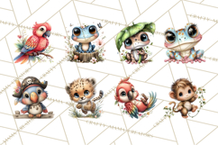 Tropical Jungle Clipart PNG, Wild Animals Nature Elements Product Image 4