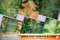Jungle Paint Overlays By Curio Digital Paper Bundle
