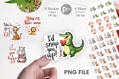 Jungle Sweethearts Valentine Sticker Product Image 1