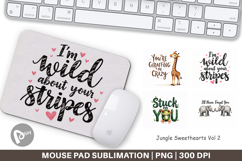 Jungle Sweethearts Valentine Mouse Pad Product Image 1