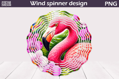 Flamingo Wind Spinner | Tropical Jungle Art Product Image 1