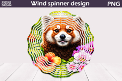 Red Panda Wind Spinner Design | Tropical Jungle Art Product Image 1