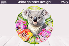 Koala Wind Spinner Design | Tropical Jungle Art Product Image 1