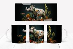 3D Animal Mug Sublimation Wraps, Jungle Animal Mug Wrap Set Product Image 16