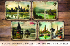 Junk Journal Pages - Asian Landmarks 1 Product Image 1