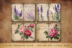 Junk Journal Pages Floral Flower Foliage Page 31 Product Image 1