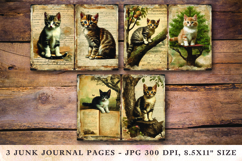 Junk Journal Pages - cat kitten Product Image 1