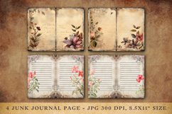 Junk Journal Pages Floral Flower Foliage Page 39 Product Image 1