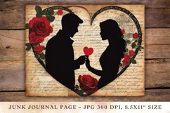 Valentine Junk Journal Pages - couple Product Image 1