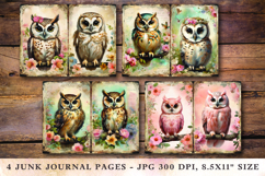 Junk Journal Pages - owl Product Image 1