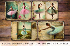 Junk Journal Pages - ballerina Product Image 1