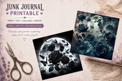 journal junk |dark flowers PNG Product Image 1