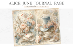 Alice in Wonderland Vintage Junk Journal Page Product Image 2