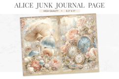 Alice in Wonderland Vintage Junk Journal Page Product Image 2