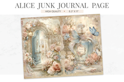 Alice in Wonderland Vintage Junk Journal Page Product Image 2