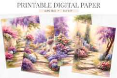 Wisteria Garden Path Junk Journal Papers Product Image 1