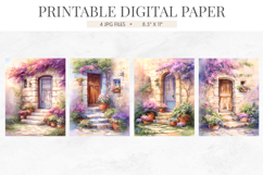 Cottage Door Floral Junk Journal Papers Product Image 2