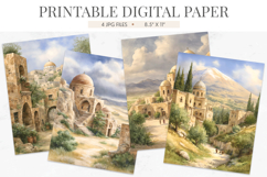 Holy Land Watercolor Digital Paper Pack Product Image 1
