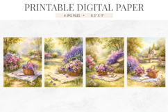 Garden Picnic Basket Junk Journal Papers Product Image 2