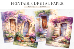 Cottage Door Floral Junk Journal Papers Product Image 1