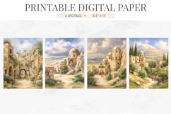 Holy Land Watercolor Digital Paper Pack Product Image 2
