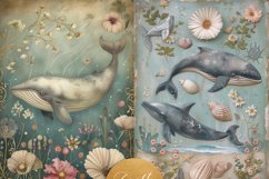 Floral Whales Decoupage Craft Sheets Product Image 2