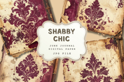 Victorian shabby chic digital paper, Vintage junk journal Product Image 1