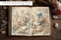 Alice in Wonderland Vintage Junk Journal Page Product Image 1