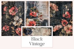 Black Vintage Junk Journal Pages Product Image 1