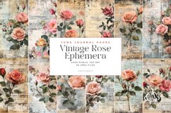 Vintage Rose Ephemera Junk Journal Pages Bundle Product Image 2