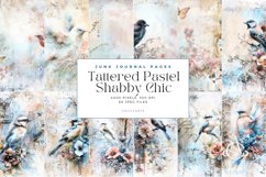Tattered Pastel Shabby Chic Junk Journal Pages Bundle Product Image 2
