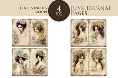 Women Portrait Junk Journal Bi-fold Pages Product Image 1