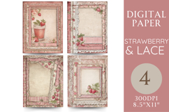 Strawberry Lace Journal Pages Tea, Gingham &amp; Berry Layers Product Image 1