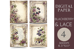 Blackberry Journal Pages Printable Berry Ephemera Product Image 1