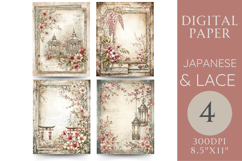 Japanese Junk Journal Kit Lanterns &amp; Cherry Blossoms Product Image 1