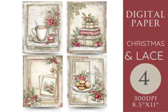 Christmas Junk Journal Pages Cocoa, Cookies &amp; Gifts Product Image 1