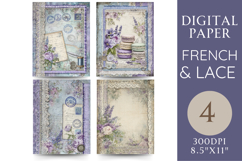 French Lace Ephemera Macarons &amp; Vintage Postcards Product Image 1