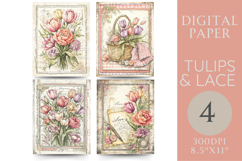 Shabby Tulip Junk Journal Pages Product Image 1